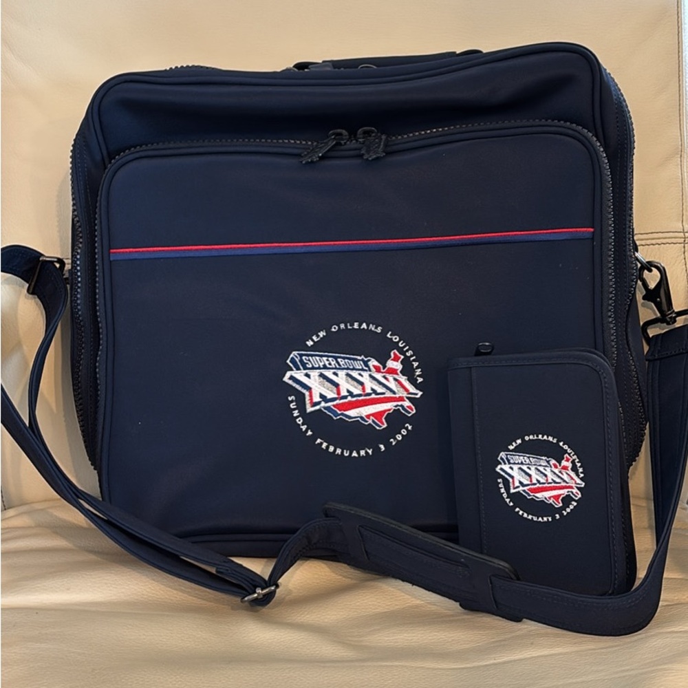 Blue NFL Super Bowl XXXVI Shoulder Messenger Bag